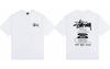 STUSSY American-style Printed Short-sleeved Shirt STU606 White