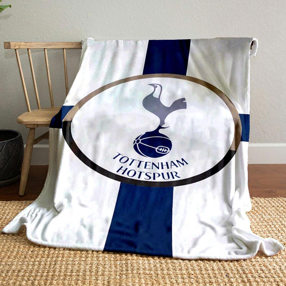 Tottenham Hotspur Logo Decke Druckdecke weich und gemütlich perfekt für das Wohnzimmer Bett Sofa oder ein Nickerchen,Geschenk