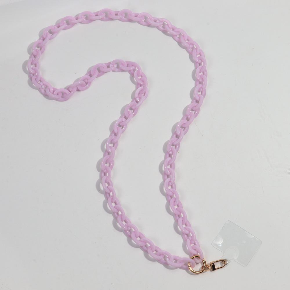 120cm Anti-Lost Colorful Acrylic Phone Chains for Women Portable Rope Neck Strap Cell Phone Chain Accessories Gifts Outdoor