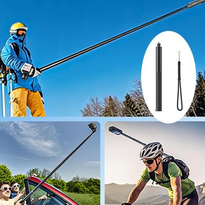 Carbonfaser Selfie-Stick Leicht Einstellbare Verlängerungsstange Lange Stange Selfie-Stick für Panorama-Kamera Action-Kamera