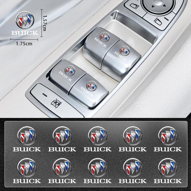 2/5/10Pcs Car Logo Sticker Central Control Decals Car Accessories For Buick Verano Velite Lesabre Riviera Avenir GL6 GL8 Envision Excelle