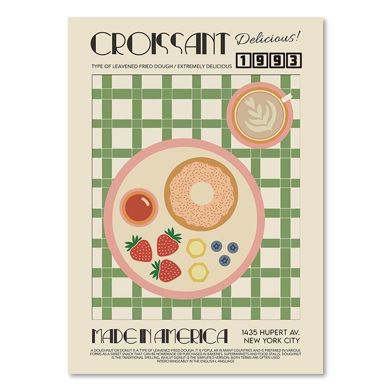 Funny Sushi Ramen Wall Art Canvas Painting Nordic Mojito Posters and Prints Banana Split Pictures for Kitchen Dinning Room Decor