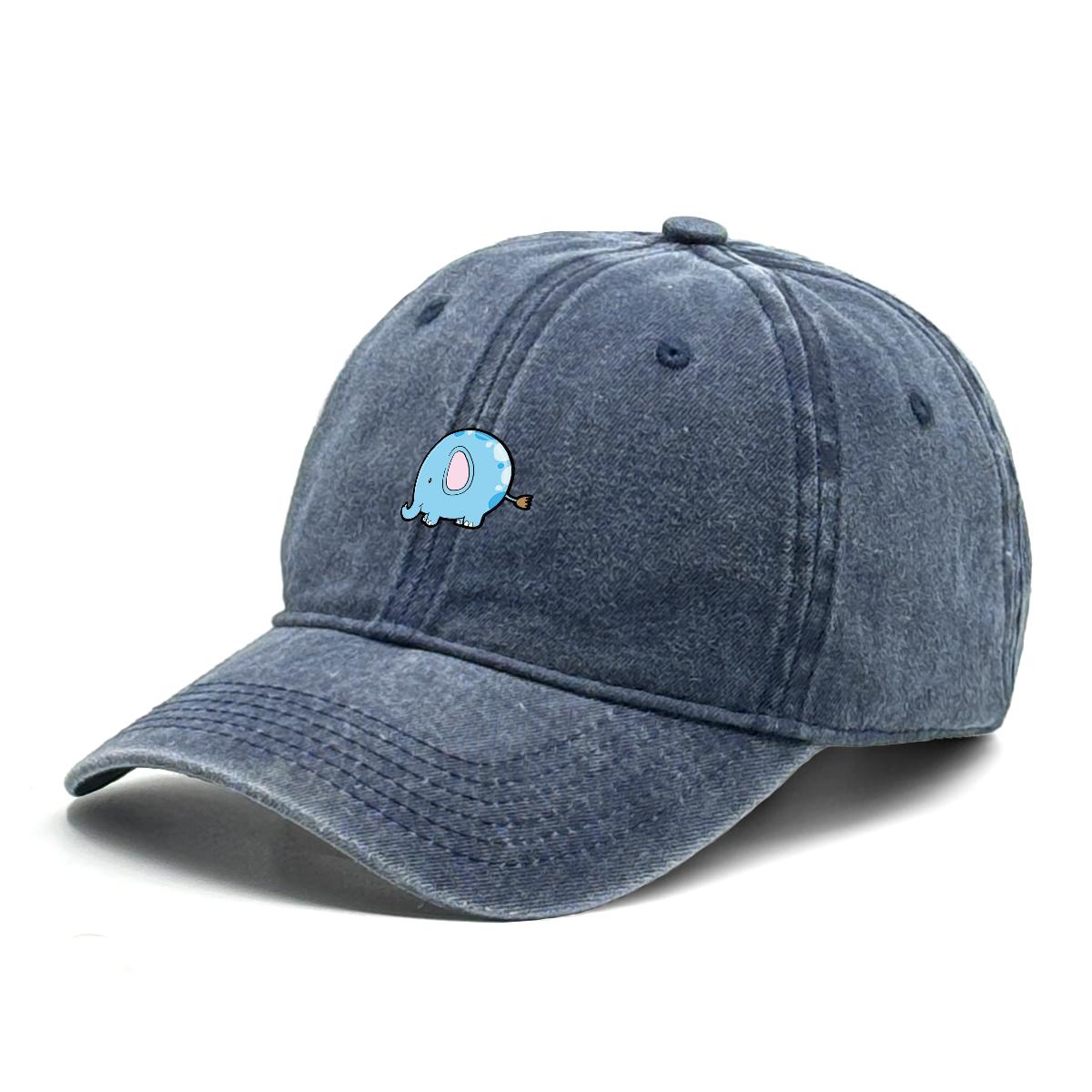 Cute Elephant Printed Baseball Cap Adjustable Casual Baseball Hat Simple Flat Cap With Sweatband For Women Unisex Golf Hiking
