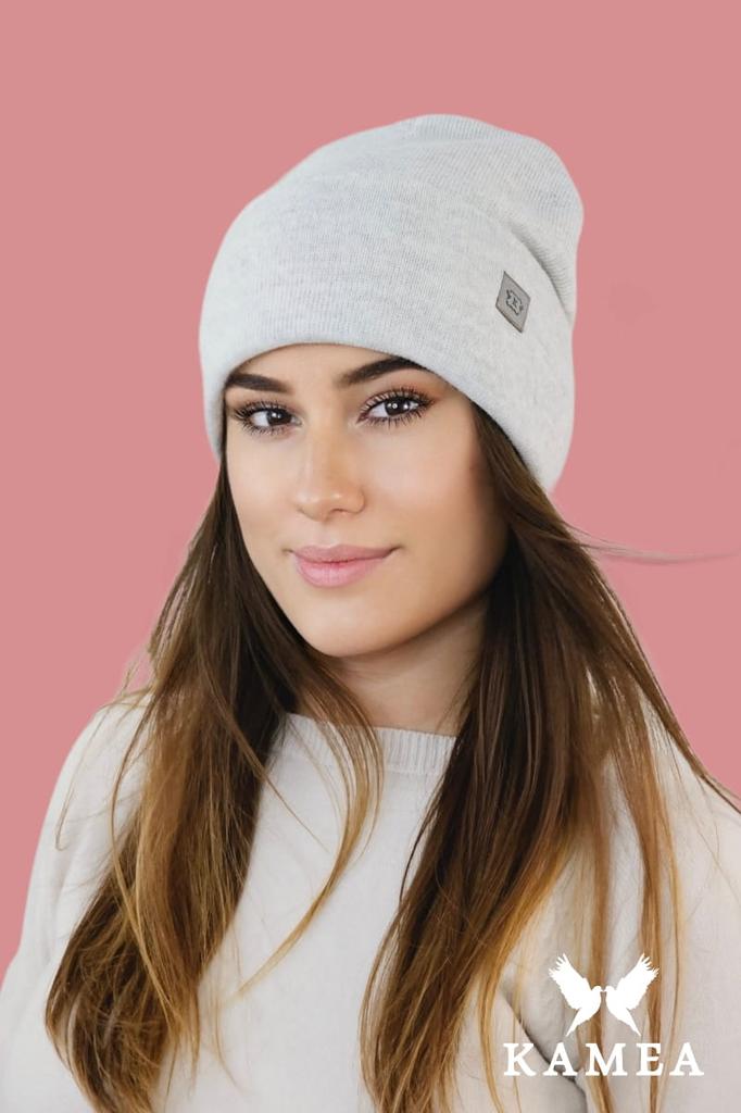 Sally Beanie Winter Hat Universal Color Light Gray