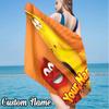 Custom Name Larva Beach Towel - Soft, Ultra-Absorbent Microfiber, Lightweight, Perfect for Beach, Parties, Travel, Camping