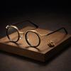 Retro Brand Design Luxury Round Frame Glasses Frame for Men Women Ultralight Stainless Steel Alloy Anti Blue Light Eyeglasses