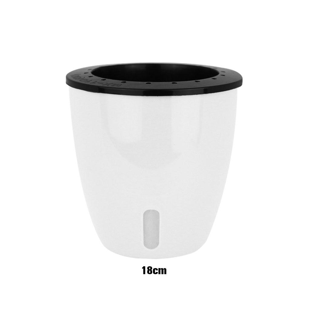 White Eco-friendly Self Watering Plant Pot For Enhancing Gardens Beauty Flower Pots Plant Pots