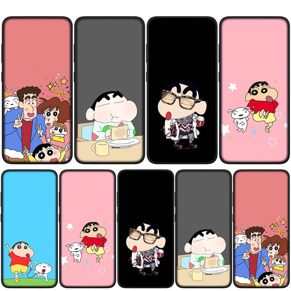 Cover for iPhone 17 16 15 Xiaomi Poco Redmi Note 14 13 12 Pro 16e Samsung Galaxy S25 S24 S23 OPPO Huawei Cartoon Crayon Shin Chan Shinchan Phone Case