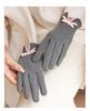Women's Cute Warm Winter Touchscreen Velvet Bow Gloves DY28