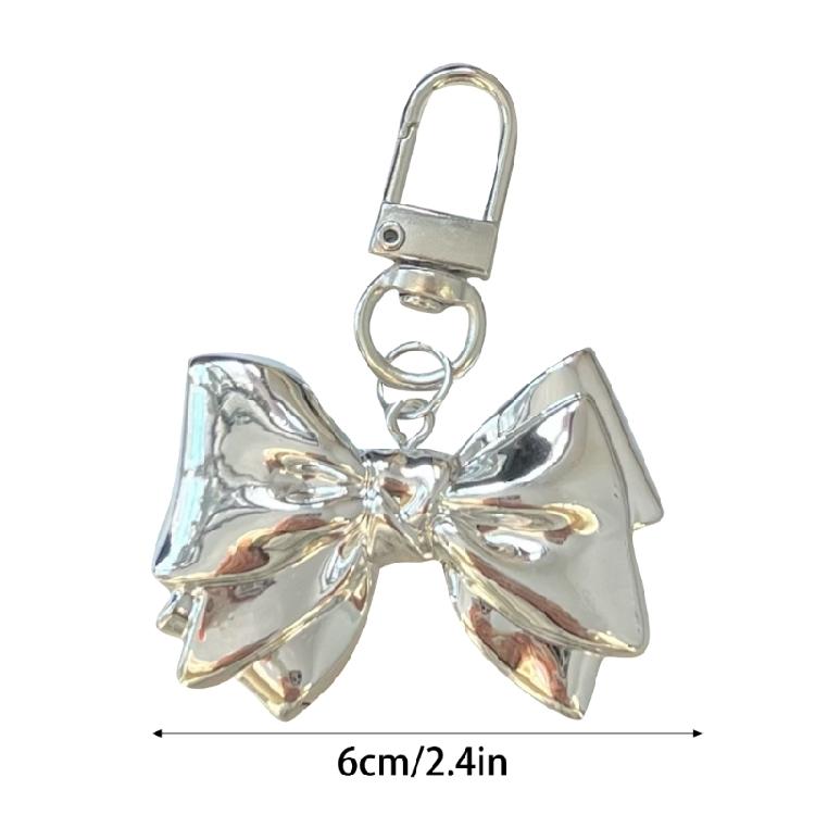 Fashion Metal Bowknot Keychain Pendant Hanging Decoration Bag Backpack Bag Charm