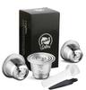 ICafilas Reusable Coffee Capsule for Nespresso Stainless Steel Refillable Filters Espresso for Essence Nespresso Capsule