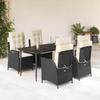 VidaXL Garden Dining Set with Cushions 5 Pcs, Table and Chairs with Adjustable Backrest, Outdoor Furniture, 3213158