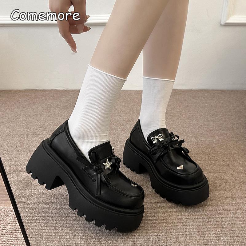 Fashion Shoes for Women Loafers Platform Round Toe High Heel Pumps Woman's Loafers Japanese Style Lolita Mary Jane Shoes Fashion Korean