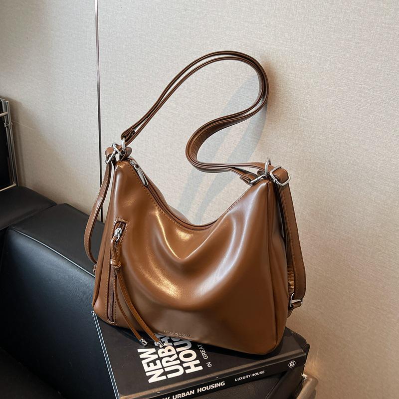 

Trendy Large Capacity 2025 Tote: Versatile Korean-Style Shoulder & Underarm Bag 30x13x28 cm коричневый