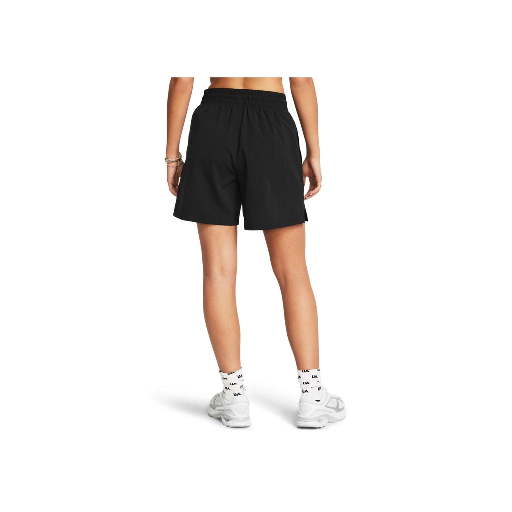Under Armour Solid Color Straight Leg Comfortable Casual Shorts Women shorts Black 1385892-001