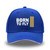 Sandwich sandwich print BORN TO FLY European and American hard top curved edge baseball hat men's outdoor hat