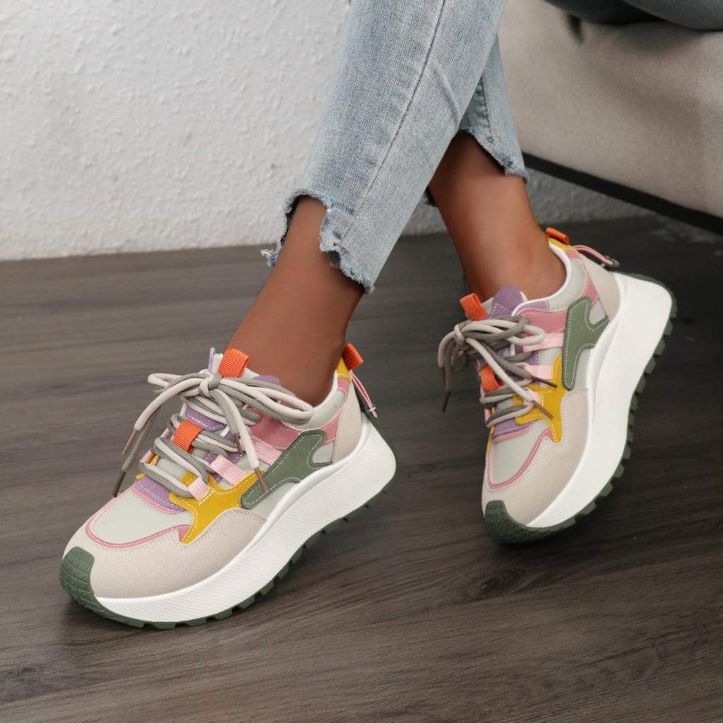 Women Platform Casual Sneakers Anti-slip Outdoor Sneakers Women Trend Flat Breathable Shoes Women Zapatos De Mujer