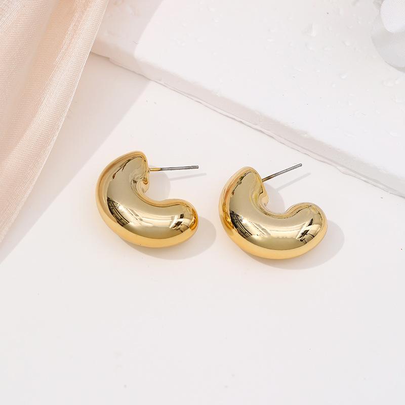 Creative gold stud earrings light luxury earrings niche design sense gold stud earrings high sense earrings jewelry accessories