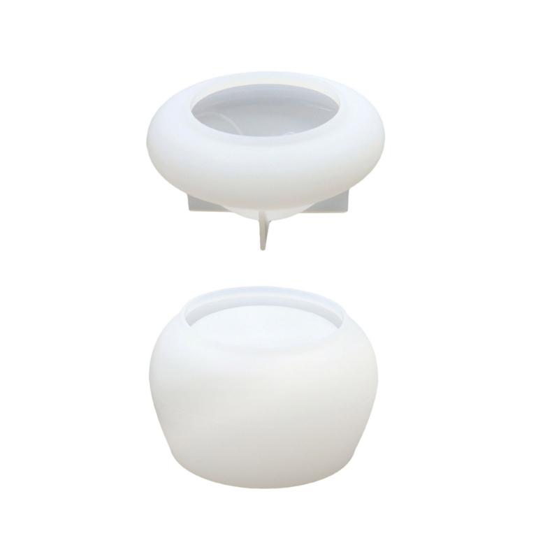 Resin Jar Molds with Lid Silicone Mold Container Jewelry Organizers Mould Mushroom Storage Box Molds for Pen Holder Deco