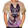 German Shepherd T-shirt Animal 3D Print Men Women Short Sleeve T Shirts