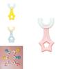 U-shaped Toothbrush For 2-12 Year Old Kids With Soft Silicone Bristles**