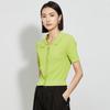 Shetu Women's Slim Fit Polo Knit Top