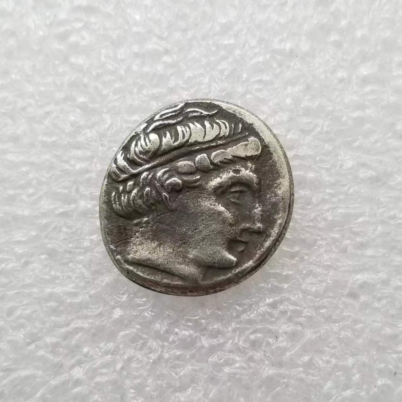 Ancient Greek Brass Silver-Plated Commemorative Coin #4650