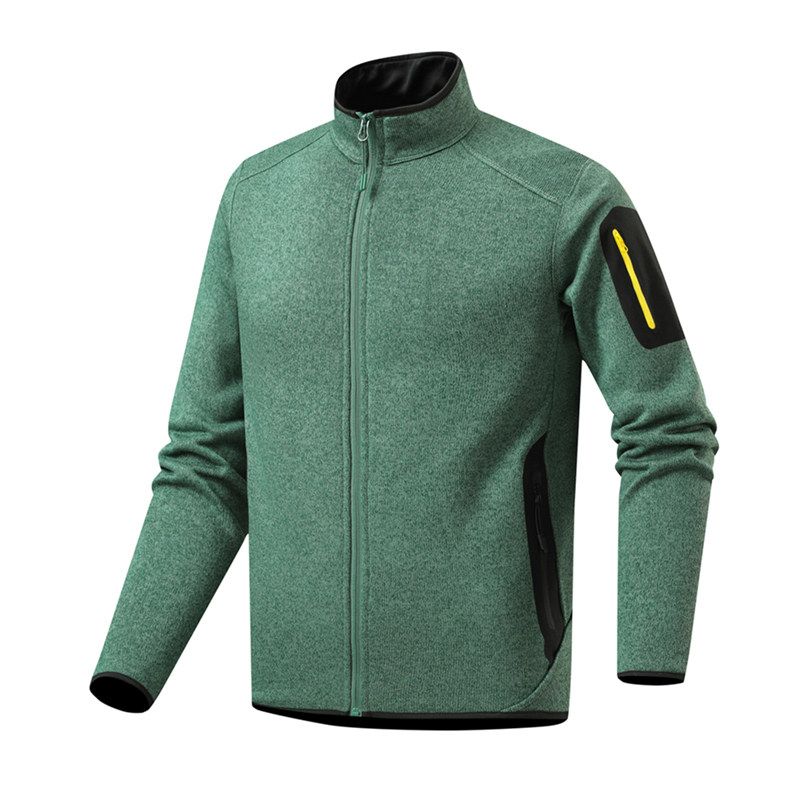 Original Export Surplus Autumn and Winter Outdoor New Men's Stand Collar Knitwear Half-Zip Fleece Sweatshirt