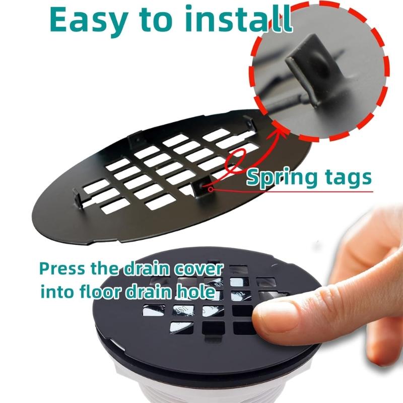 Professional Shower Drain Cover Steel Round Shape Universal Bath Drains Case Multipurpose Steel Drain Caps for House