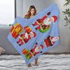 Cozy Christmas Throw Blanket Soft Flannel Reindeer Santa Claus Festive Holiday Home Decor Gift Idea Winter Warm Comfort