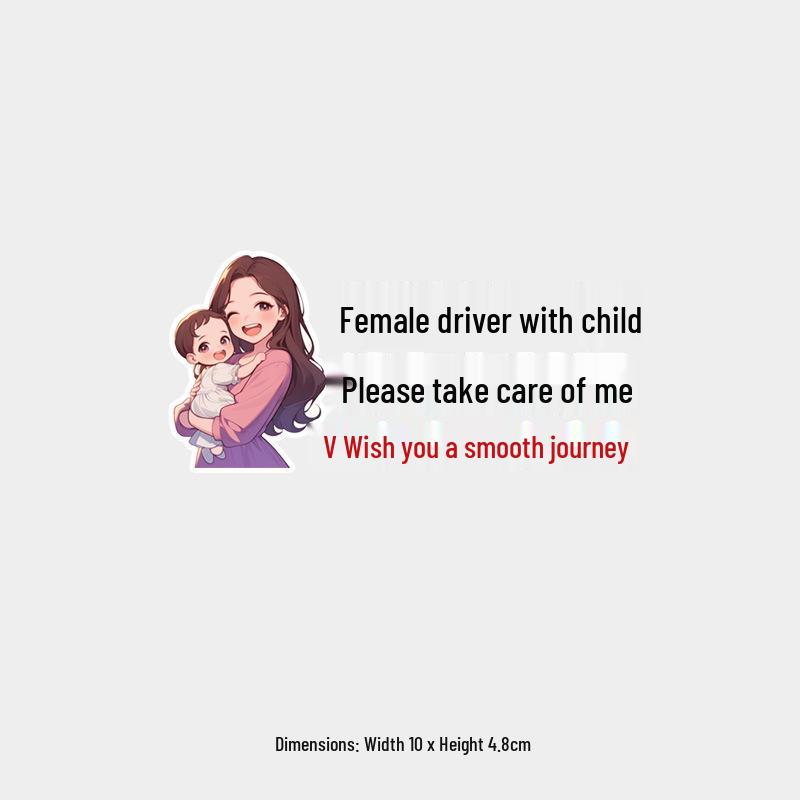 Cartoon Reflective Kids on Board Car Sticker - Waterproof for Rear Windshield