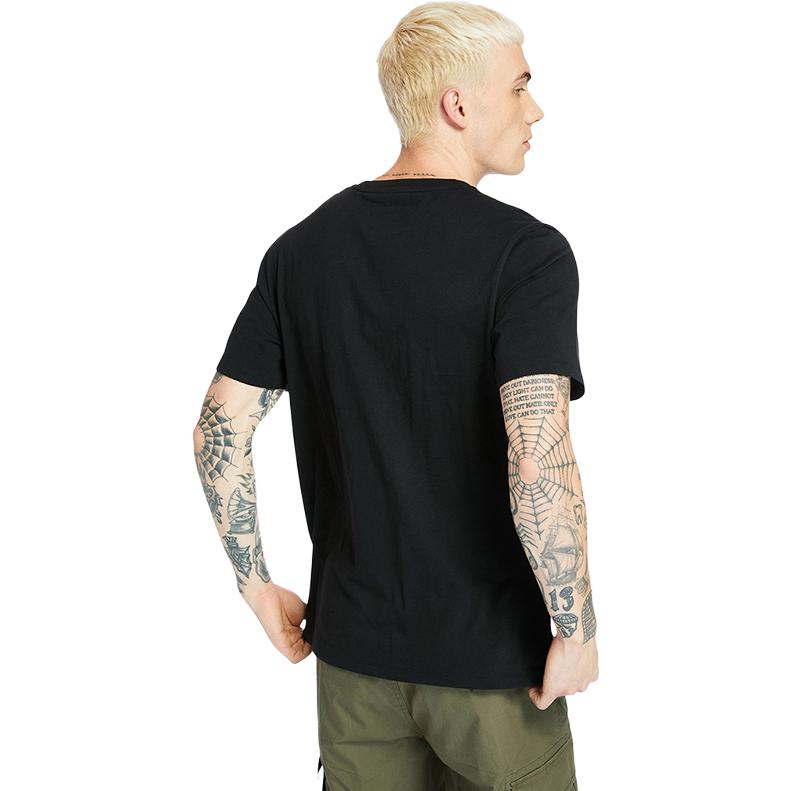 Timberland Outdoor Casual Sports Printed Breathable Short Sleeve T-Shirt Men Tops Black A2593-001