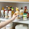 1/2/3-layer Spice  Seasoning Shelf Turntable Organizer Makeup Storage Trays  for Desktop