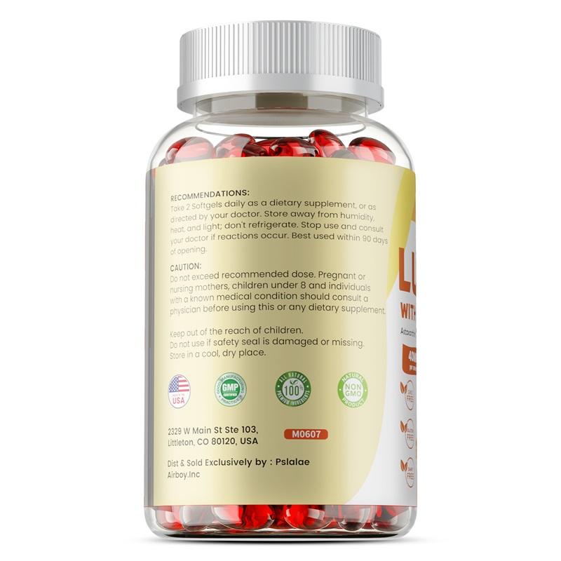 High-content Lutein and Zeaxanthin Soft Capsules, 40mg, Natural Plant Extract Nutrition, Suitable for Adults.
