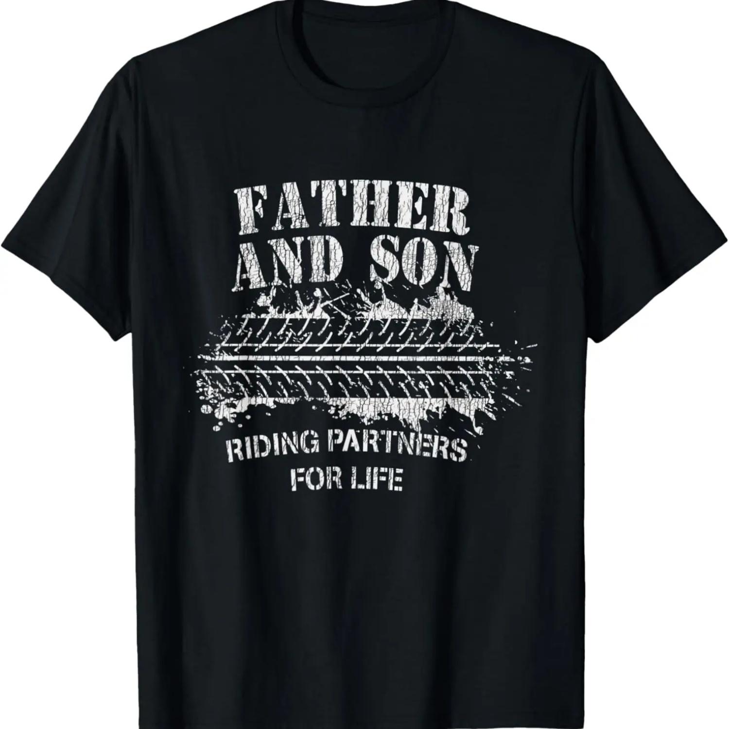 

Партнер по жизни для катания Сын Папа Подходящие мотоциклетные футболки для райдеров XXXXXL чёрный