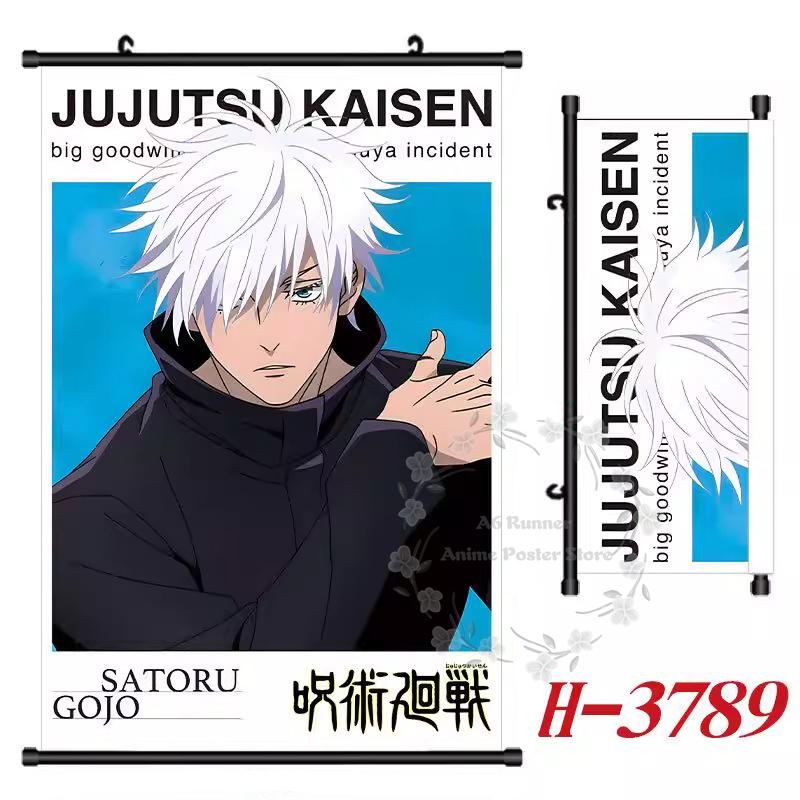 Ultimo Poster J-Jujutsu K-Kaisen Rotolo Pittura Periferica Pittura da Appendere Comodino Soggiorno Parete di Sfondo Pittura su Stoffa