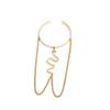 Jewelry Personality Creative Retro Inlaid Diamond Snake Tassel Arm Ring Elegant Versatile Body Chain Bracelet for Women