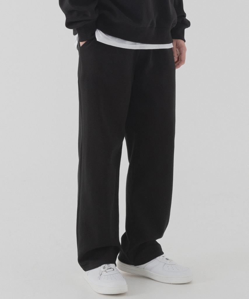 PIANER Essential Semi-Wide Sweatpants (Black)