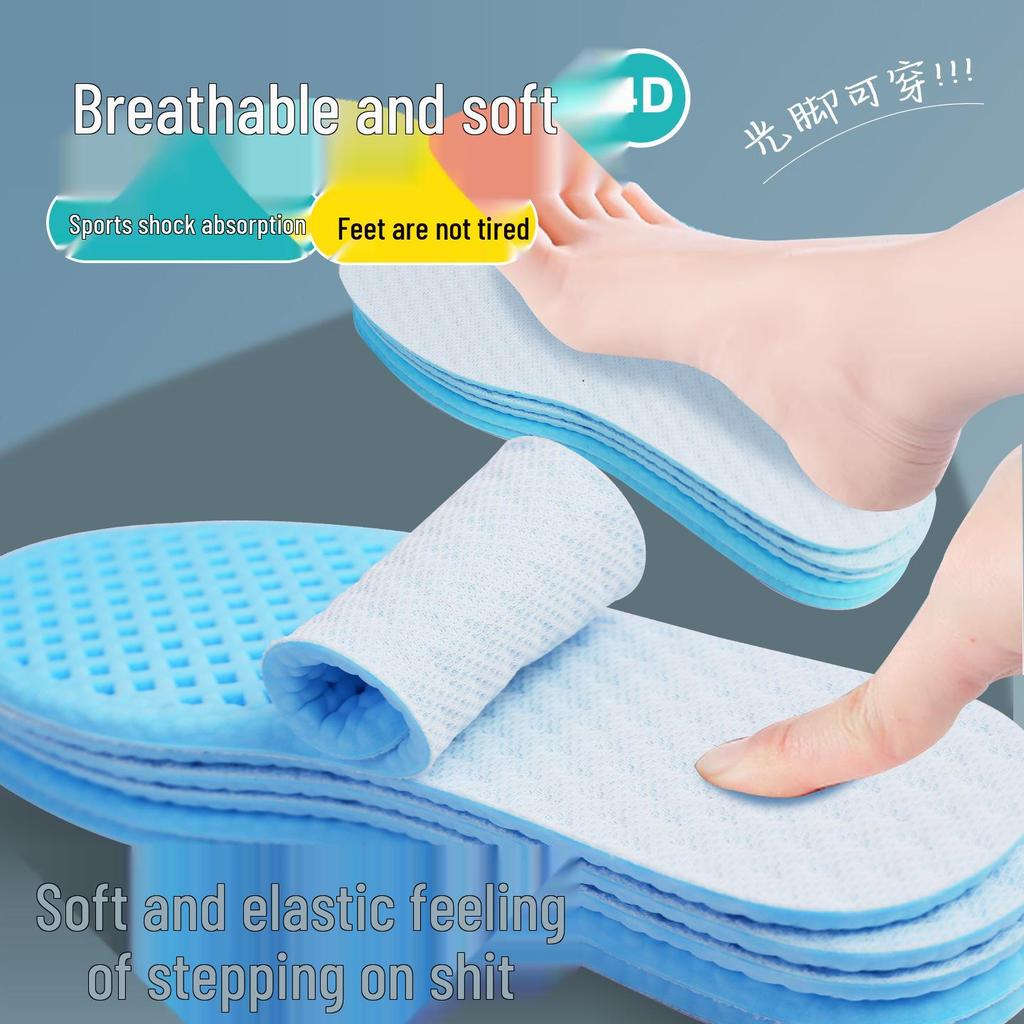 Insole Soft Cushion Sports Shoe Insert - Breathable, Sweat-Absorbing, Anti-Odor, Summer Thin, Long-Lasting Fragrance