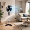 Ventilateur Sur Pied Ajustable 40 Cm – Noir 55w