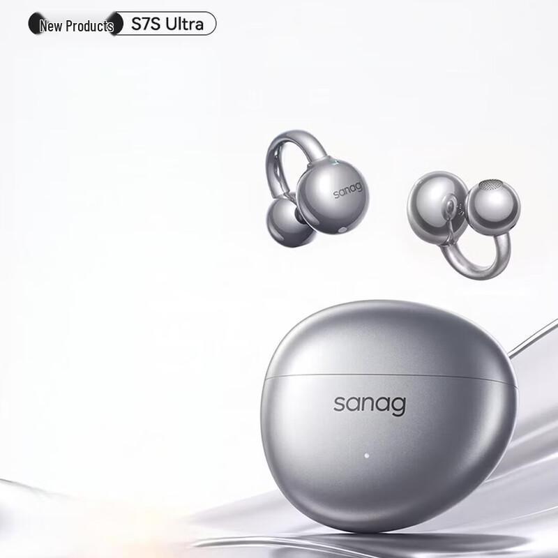 SANAG S7S Ultra Open-Ear Clip-On Bluetooth Headphones