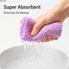 1/5/10PCS Microfiber Dish Cloth 25x25cm Soft Absorbent Cleaning Towel Lint-Free Reusable Kitchen Cleaning Cloth