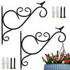 ABMH-Wall Hanging Plant Bracket, Retro Iron Metal Wall Lantern Wall Hanger For Hanging Plant Flower Bird Feeder