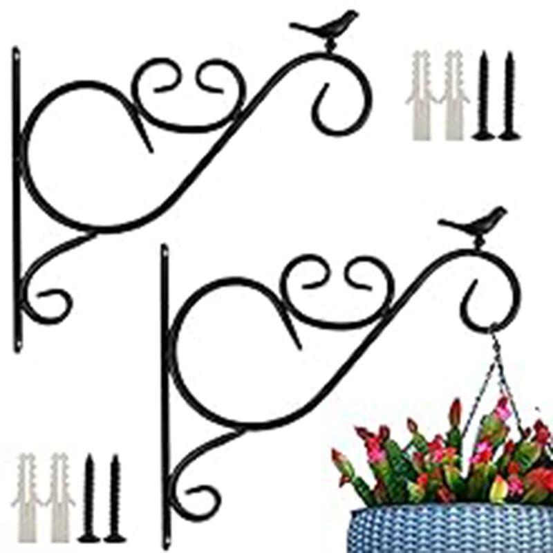 ABMH-Wall Hanging Plant Bracket, Retro Iron Metal Wall Lantern Wall Hanger For Hanging Plant Flower Bird Feeder