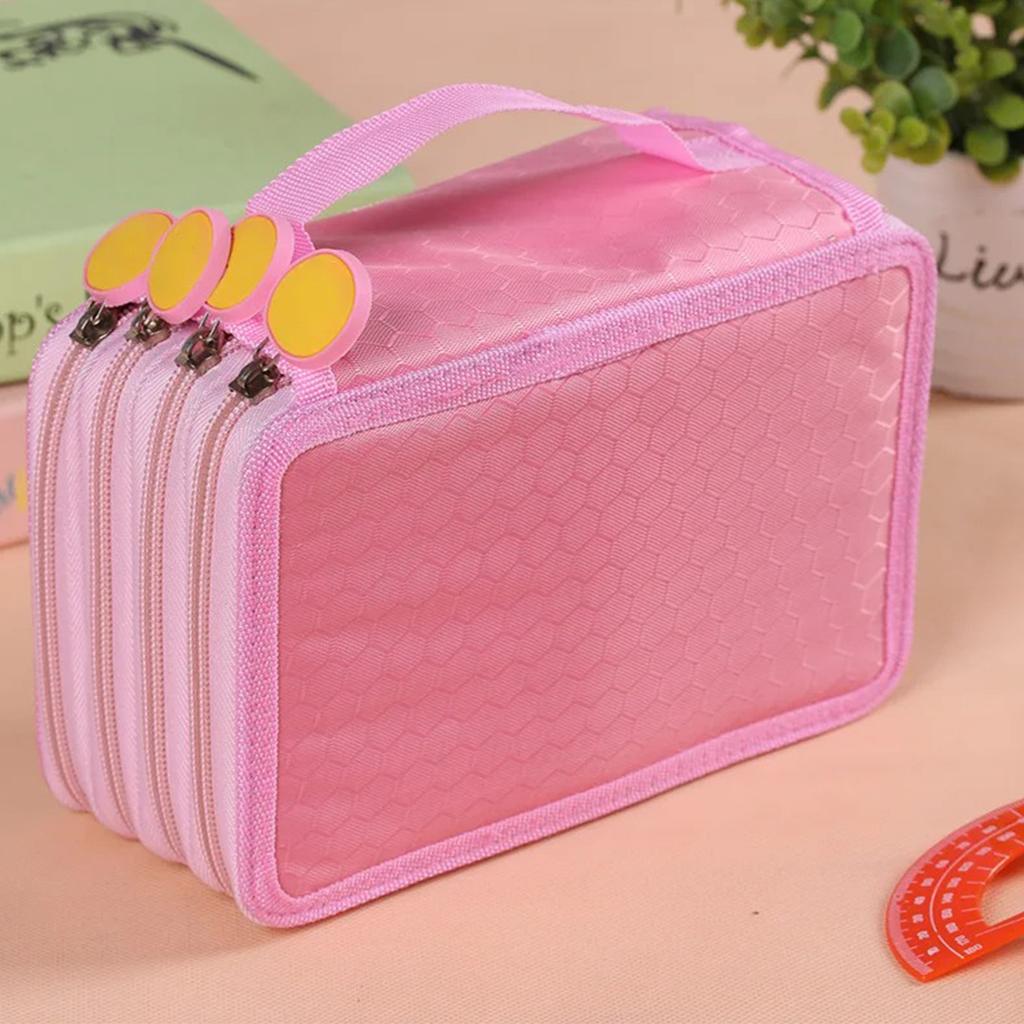 72 Holes Four Layers Pencil Case Large Capacity Kawaii Pen Storage Bag Korean Stationery Back To School Office Supplies