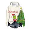 Ladies' Christmas Greentown Print Casual Long Sleeved Hooded Sweatshirt Top