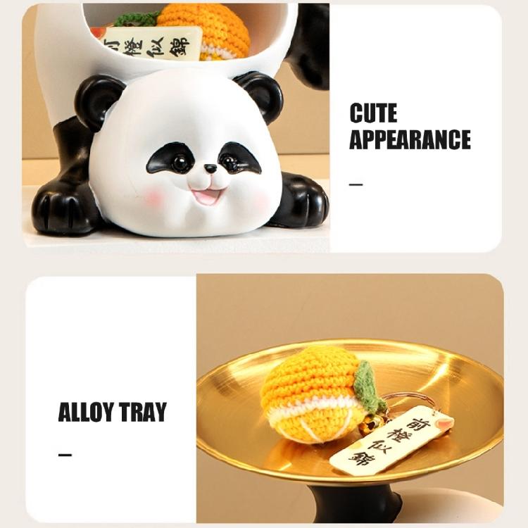 Wielofunkcyjne Urocze Pandy Organizery Wejściowe z Dwiema Tackami Akcesorium dla Funkcjonalnych i Stylowych Potrzeb Przechowywania