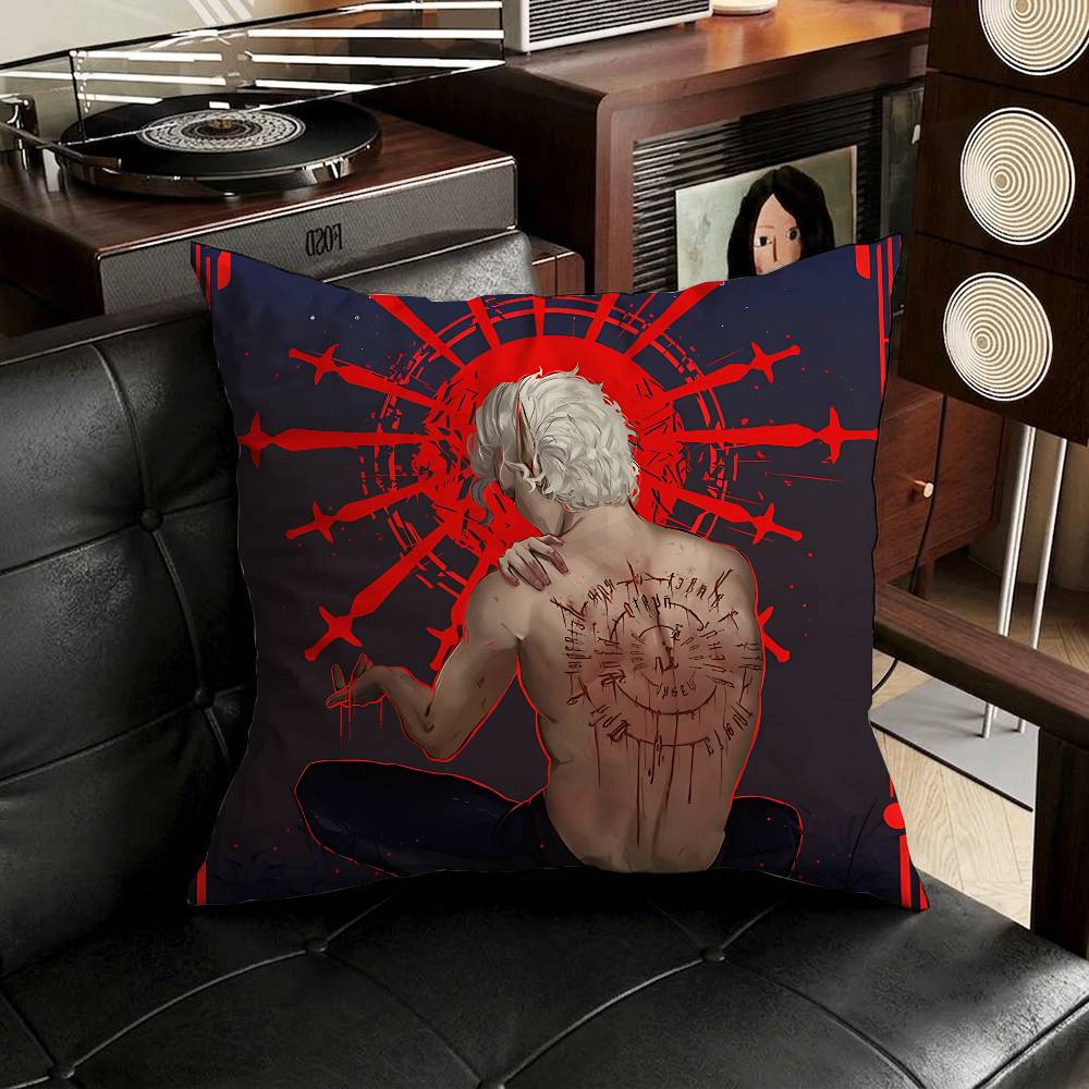 BBaldurs GGate  Astarion Pillow Case Square DoubleSided Printing Short Plush Sofa Cushion Cover Bedroom Bedside Pillow