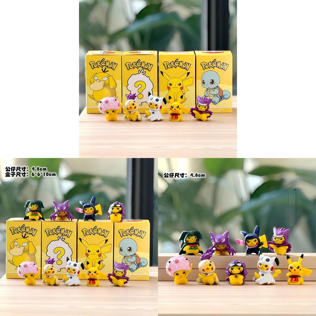 Ninepiece Pvc Pikachu Figurine Collection With Display Packaging For Collectors And Children