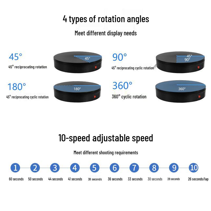 Cross-Border Electric Turntable: Remote-Controlled Rotating Display Stand for Live Broadcasts & E-commerce, 100KG Capacity